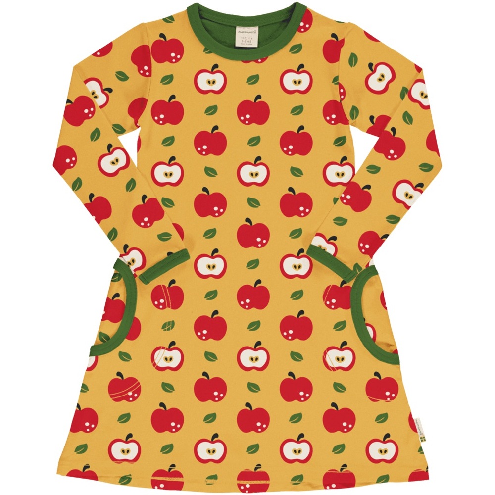 Maxomorra A-line Apple Print Dress 24’ print NWOT